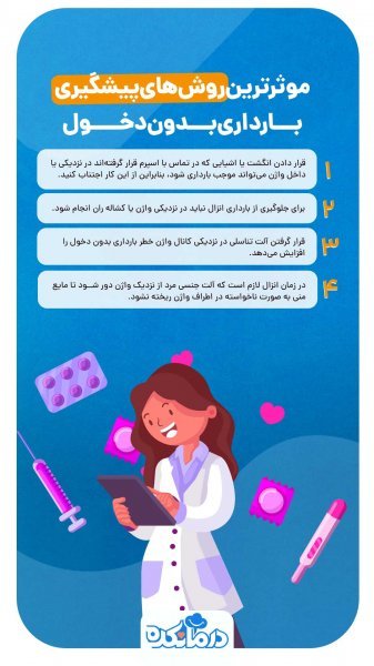  پاره شدن پرده بکارت + قرص ال دی و حالت تهوع + بارداری بدون دخول