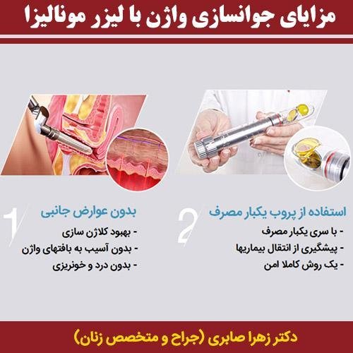  عکس قبل و بعد لیزر سفید کننده واژن+لیزر مونالیزا