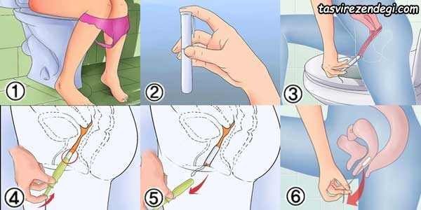  فیلم و عکس استفاده از تامپون قاعدگی