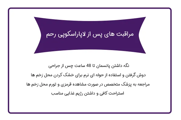  مدت زمان استراحت بعد از عمل لاپاراسکوپی رحم